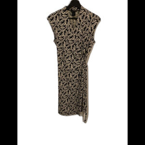 BCBGMaxAzria M All Over Print Wrap Sleeveless Dress Flattering Boho Casual